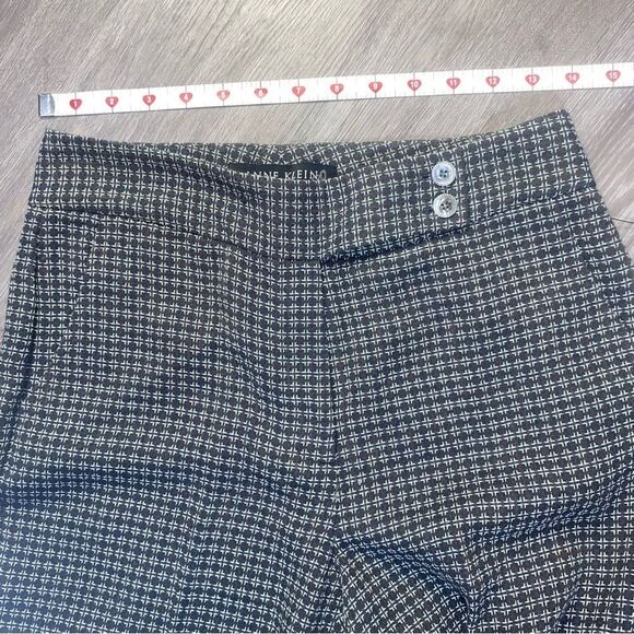 Anne Klein Size 4 Dress Pants Olive Green Geometric Print - Picture 12 of 14